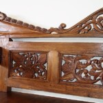 Intricately Carved Indonesian Bench Reclaimed Teak Intricately Carved Indonesian Bench Reclaimed Teak from Gado Gado