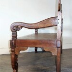 Intricately Carved Indonesian Bench Reclaimed Teak from Gado Gado