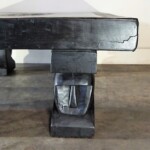 Large Single Slab Carved Tribal Coffee Table