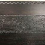 Large Single Slab Carved Tribal Coffee Table