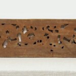 OLYMPUS DIGITAL CAMERA Old Carved Teak Architectural Panel 119 from Gado Gado