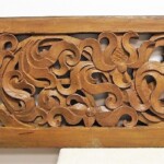 Old Carved Teak Architectural Panel 119