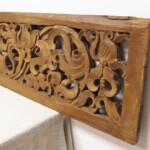 Old Carved Teak Architectural Panel 119