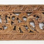 Old Carved Teak Architectural Panel 167