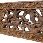 Old Carved Teak Architectural Panel 167