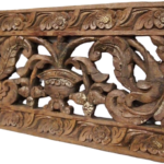 Old Carved Teak Architectural Panel 167