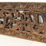 Old Carved Teak Architectural Panel 167
