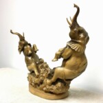 Roaring Elephants Balinese Wood Carving from Gado Gado Roaring Elephants Balinese Wood Carving from Gado Gado