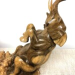 Roaring Elephants Balinese Wood Carving from Gado Gado Roaring Elephants Balinese Wood Carving from Gado Gado