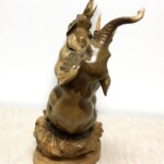 Roaring Elephants Balinese Wood Carving from Gado Gado