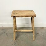 Rustic Reclaimed Teak Stool from Gado Gado Rustic Reclaimed Teak Stool from Gado Gado