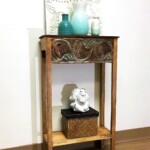 Small Reclaimed Teak Carved Console Table from Gado Gado Small Reclaimed Teak Carved Console Table from Gado Gado