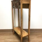 Small Reclaimed Teak Carved Console Table from Gado Gado