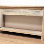 Whitewashed Carved Console Table with Shelf from Gado Gado Whitewashed Carved Console Table with Shelf from Gado Gado