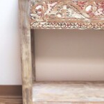 Whitewashed Carved Console Table with Shelf from Gado Gado Whitewashed Carved Console Table with Shelf from Gado Gado
