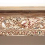 Whitewashed Carved Console Table with Shelf from Gado Gado Whitewashed Carved Console Table with Shelf