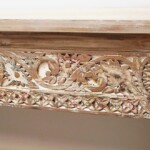 Whitewashed Carved Console Table with Shelf from Gado Gado Whitewashed Carved Console Table with Shelf from Gado Gado