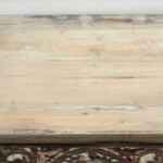 Whitewashed Carved Console Table with Shelf from Gado Gado