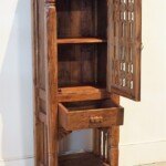 Bali Carved Door Teak Side Cabinet from Gado Gado