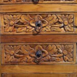 Carved Drawer Indonesian Display Cabinet Carved Drawer Indonesian Display Cabinet