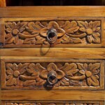 Carved Drawer Indonesian Display Cabinet Carved Drawer Indonesian Display Cabinet
