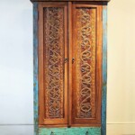 Distressed Reclaimed Teak Carved Cabinet from Gado Gado Distressed Reclaimed Teak Carved Cabinet from Gado Gado