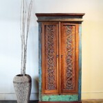 Distressed Reclaimed Teak Carved Cabinet Distressed Reclaimed Teak Carved Cabinet from Gado Gado