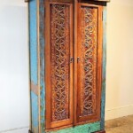 Distressed Reclaimed Teak Carved Cabinet Distressed Reclaimed Teak Carved Cab from Gado Gadoinet