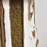 Distressed Whitewashed Vintage Mirror