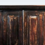 Espresso Finished Indonesian Cabinet with Carved Legs from Gado Gado