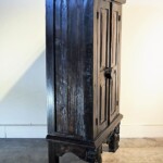 Espresso Finished Indonesian Cabinet with Carved Legs