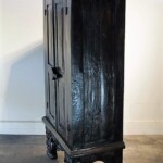 Espresso Finished Indonesian Cabinet with Carved Legs