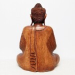 Hand Carved Sitting Buddha Bali Wood Carving Statue