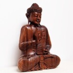 Hand Carved Sitting Buddha Bali Wood Carving Statue from Gado Gado Hand Carved Sitting Buddha Bali Wood Carving Statue from Gado Gado