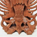 Hand Carved Vishnu Riding Garuda Statue from Bali