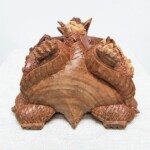 Hand Carved Vishnu Riding Garuda Statue from Bali