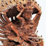 Hand Carved Vishnu Riding Garuda Statue from Bali