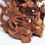 Hand Carved Vishnu Riding Garuda Statue from Bali