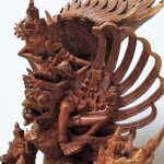 Hand Carved Vishnu Riding Garuda Statue from Bali Hand Carved Vishnu Riding Garuda Statue from Bali