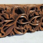 Intricately Carved Old Teak Panel 195 Intricately Carved Old Teak Panel 195