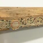 Long Narrow Carved Artisan Console Table with Shelf at Gado Gado