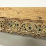 Long Narrow Carved Artisan Console Table with Shelf at Gado Gado