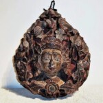 Old Carved Dewi Sri Panel from Balinese Temple Old Carved Dewi Sri Three Dimensional Panel from Bali