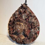 Old Carved Dewi Sri Panel from Balinese Temple Old Carved Dewi Sri Three Dimensional Panel from Bali