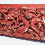 Old Carved Red Teak Panel 134 Old Carved Red Teak Panel 134