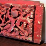 Old Carved Red Teak Panel 134 Old Carved Red Teak Panel 134