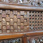Old Carved Teak Bed Panel for Headboard