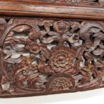 Old Carved Teak Bed Panel for Headboard