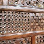 Old Carved Teak Bed Panel for Headboard