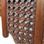 Old Carved Teak Bed Panel for Headboard